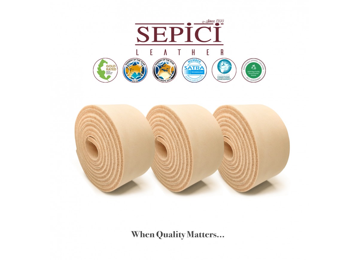 3PCS Per Pack Natural Color Belt Blanks, 1/2" to 1-1/2" Wide, 30-45" long.