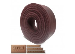 Latigo Burgundy Leather Strips, 50" to 70+" and 1/2" to 4" wide