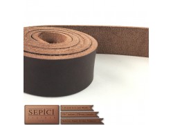 1/2" to 4" Wide, 50" to 70" Long, Brown Color, Veg-Tan Leather Straps.