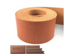 1/2" to 4" Wide, 50" to 70" Long, Tan (Tobacco) Color, Veg-Tan Leather Straps.