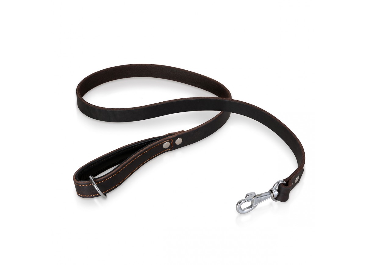 Genuine leather dog clearance leash