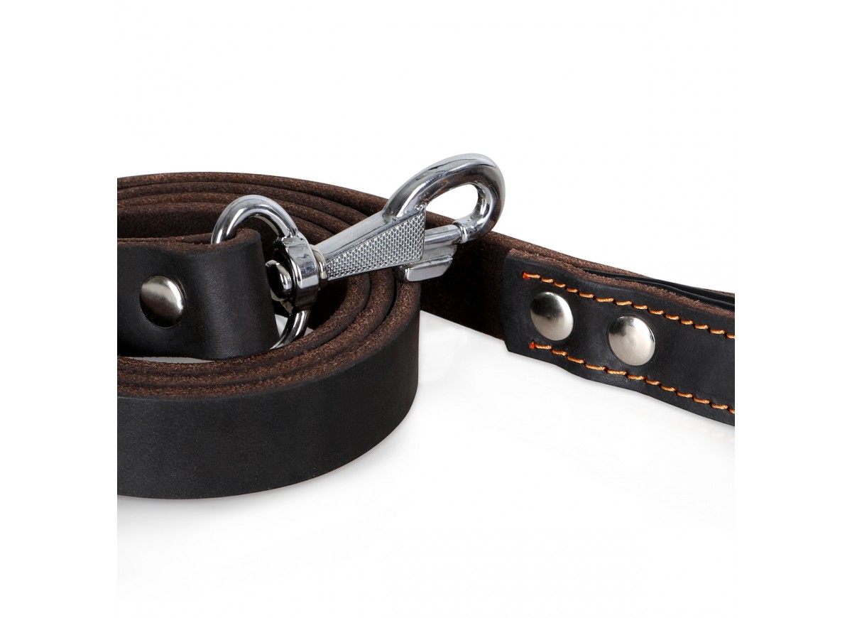 Macha Pet Handmade Riveted Leash 100% Genuine Leather