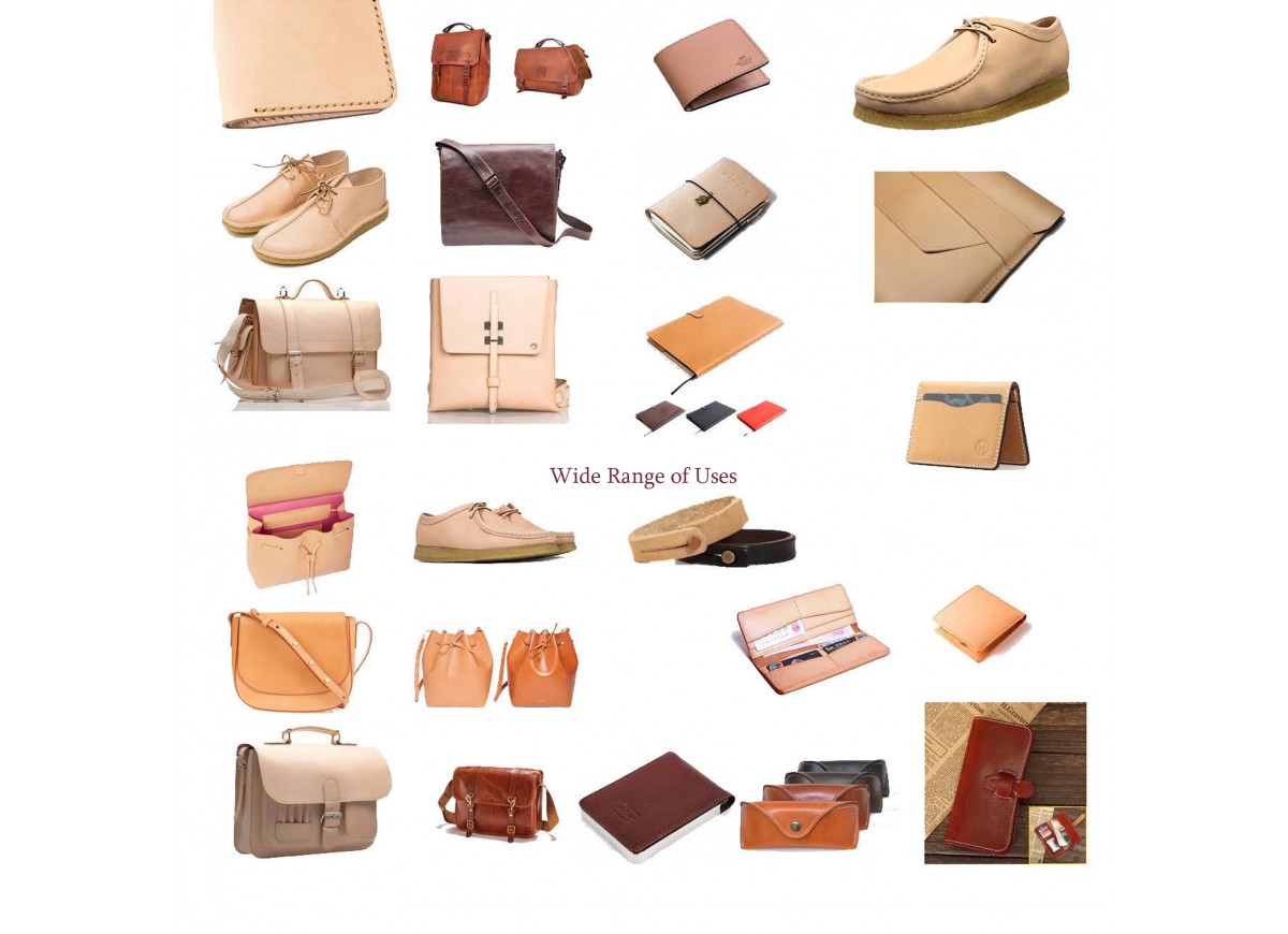 5/6 oz. Veg-Tan Tooling Leather Pre-Cut & Pieces Natural Color