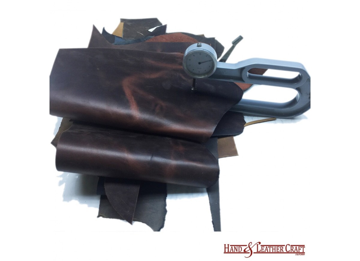 3 LBS Oil Tanned Leather Scraps - Earth Tones. Perfect for leather craft. 4-15 Leather Piece per 3LBS Bags.